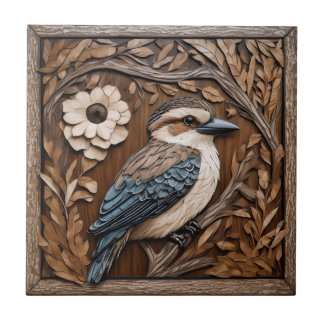 Azulejo De Cerâmica Kookaburra Serenade: Um Homenagem à Impressão de M