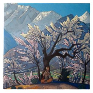 Azulejo De Cerâmica “Krishna - Primavera em Kulu” por Nicholas Roerich