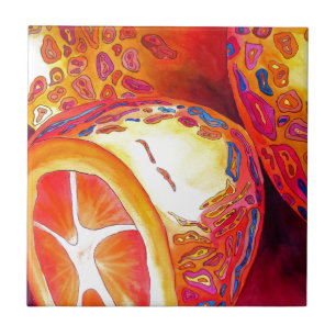 Azulejo De Cerâmica Kumquats fruta dos citrinos laranja