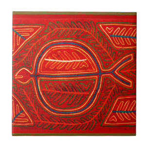 Azulejo De Cerâmica Kuna Mola Stingray