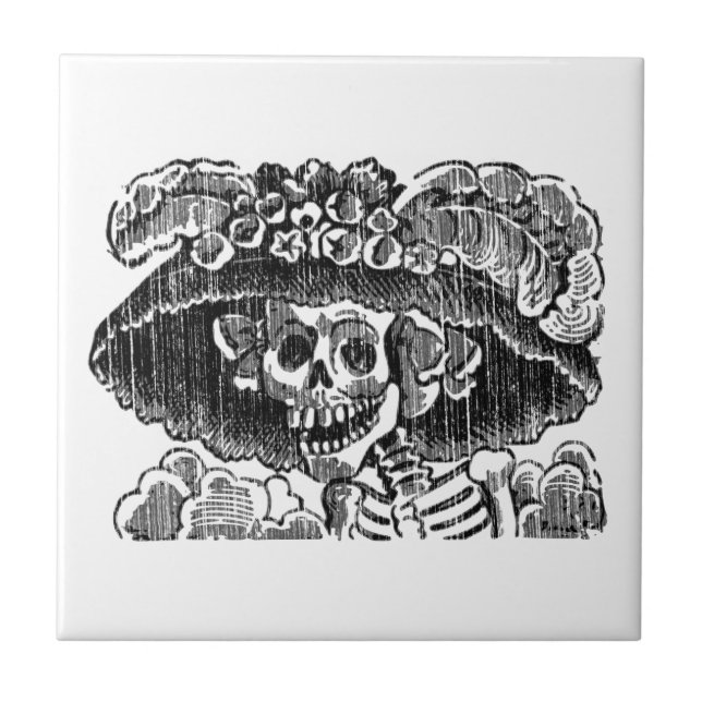 Azulejo De Cerâmica La Calavera Catrina (Frente)