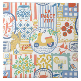 Azulejo De Cerâmica La Dolce Vita Italian Summer Lemons Mediterranean 