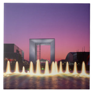 Azulejo De Cerâmica La Grande Arche, La Defense, Paris, França