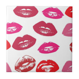 Azulejo De Cerâmica Lábios-Kissable (Lábios-Kissing, Lábio Vermelho e 