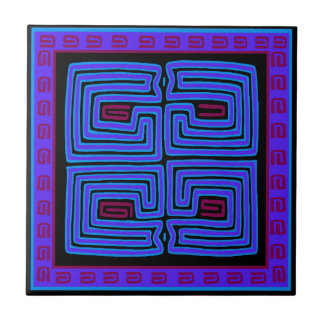 Azulejo De Cerâmica Labirinto do Xamã Tribal