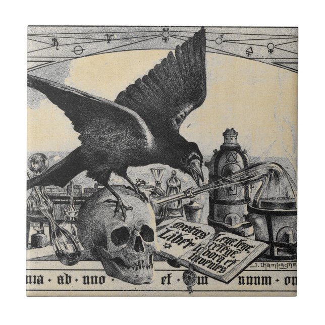 Azulejo De Cerâmica Laboratório de Alquimia (Frente)