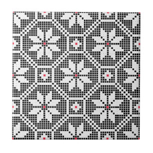 Azulejo De Cerâmica Lace branco isolado sobre fundo preto PERSONALIZAD