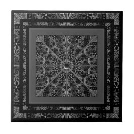 Azulejo De Cerâmica Lace cerâmico Preto