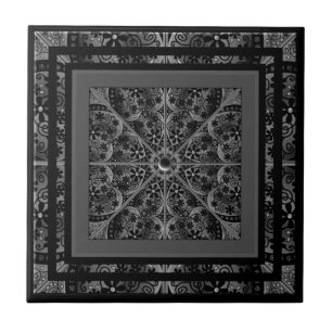 Azulejo De Cerâmica Lace cerâmico Preto