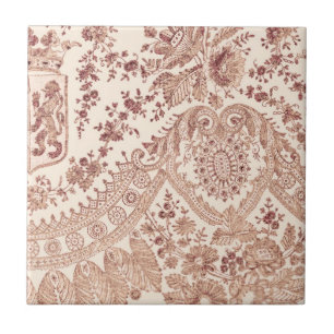 Azulejo De Cerâmica Lace Floral Rosa