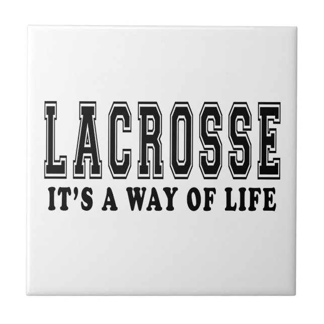 Azulejo De Cerâmica Lacrosse é modo de vida (Frente)