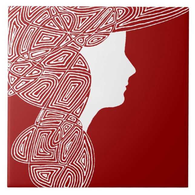 Azulejo De Cerâmica Lady Red (Frente)