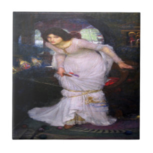 Azulejo De Cerâmica Lady Shalott Lancelot John Waterhouse