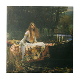 Azulejo De Cerâmica Lady Shalott On Boat por John William Waterhouse
