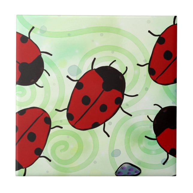 Azulejo De Cerâmica Ladybug (Frente)