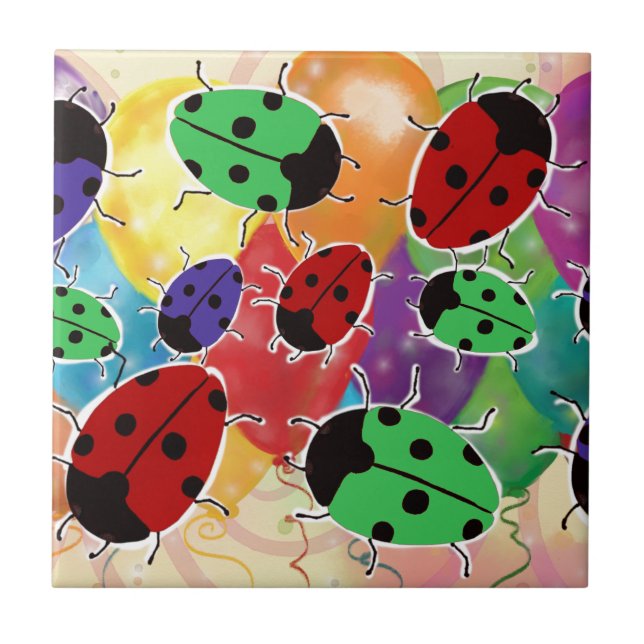 Azulejo De Cerâmica Ladybug (Frente)