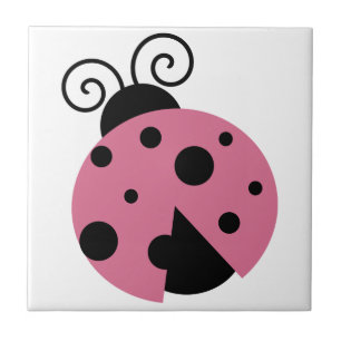 Azulejo De Cerâmica Ladybug Rosa