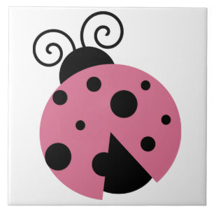 Azulejo De Cerâmica Ladybug Rosa