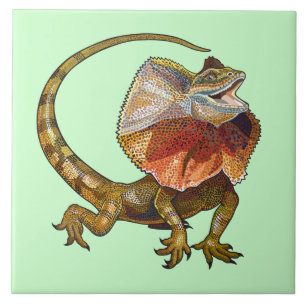 Azulejo De Cerâmica lagarto-de-coleira