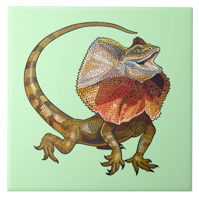 Azulejo De Cerâmica lagarto-de-coleira (Frente)