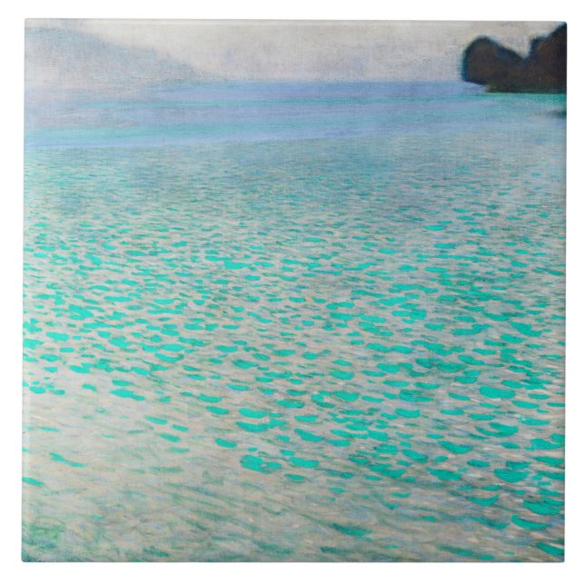 Azulejo De Cerâmica Lago Atter, Gustav Klimt (Frente)