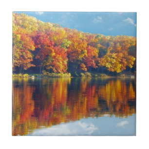 Azulejo De Cerâmica Lago autumn