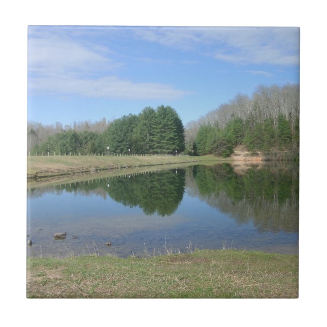 Azulejo De Cerâmica Lago azul (Frente)