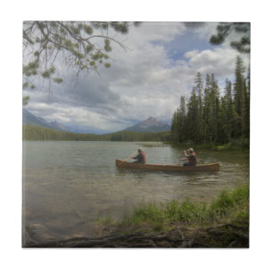 Azulejo De Cerâmica Lago Canoeing