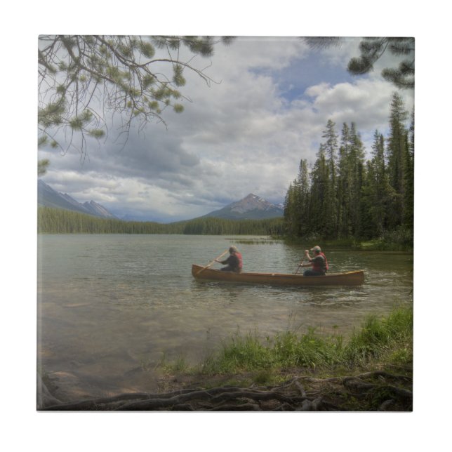Azulejo De Cerâmica Lago Canoeing (Frente)