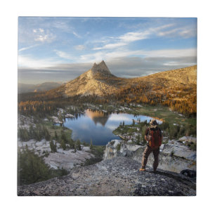 Azulejo De Cerâmica Lago Catedral / Pico - Yosemite - Trilha de John M