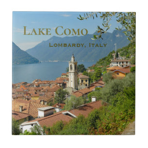 Azulejo De Cerâmica Lago Como Lombardia Itália