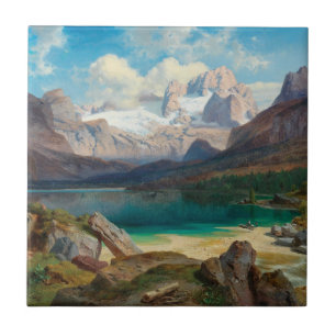 Azulejo De Cerâmica Lago Gosau Com Vista Do Dachstein Massif