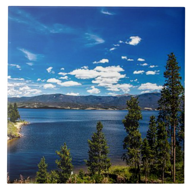 Azulejo De Cerâmica Lago Granby, Colorado (Frente)