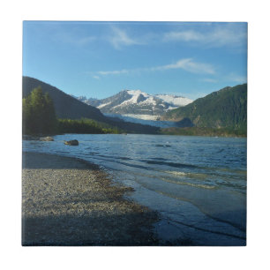 Azulejo De Cerâmica Lago Mendenhall na paisagem de Juneau Alasca