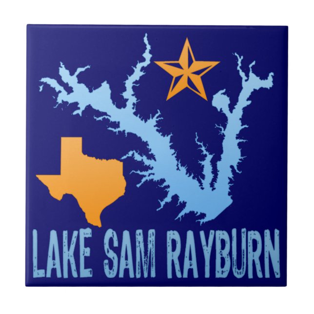 Azulejo De Cerâmica Lago Sam Rayburn, Texas (Frente)