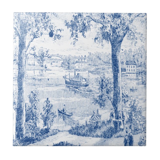 Azulejo De Cerâmica Lago steamboat (Frente)