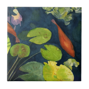 Azulejo De Cerâmica Lagoa de peixes de Koi