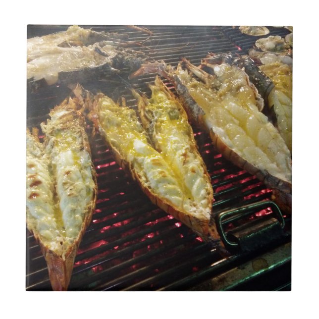 Azulejo De Cerâmica Lagosta do assado (Frente)