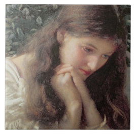 Azulejo De Cerâmica Lágrimas Incultas (Bela Mulher em Lágrimas)