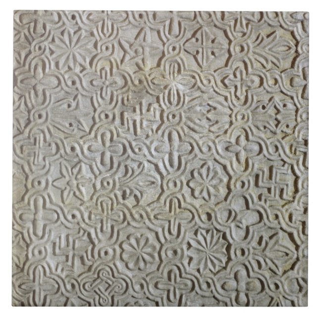 Azulejo De Cerâmica Laje bizantina com decoração cruciforme, 12th-14t (Frente)