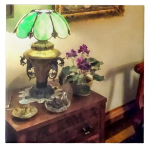Azulejo De Cerâmica Lâmpada de Cozy Parlor com Flor
