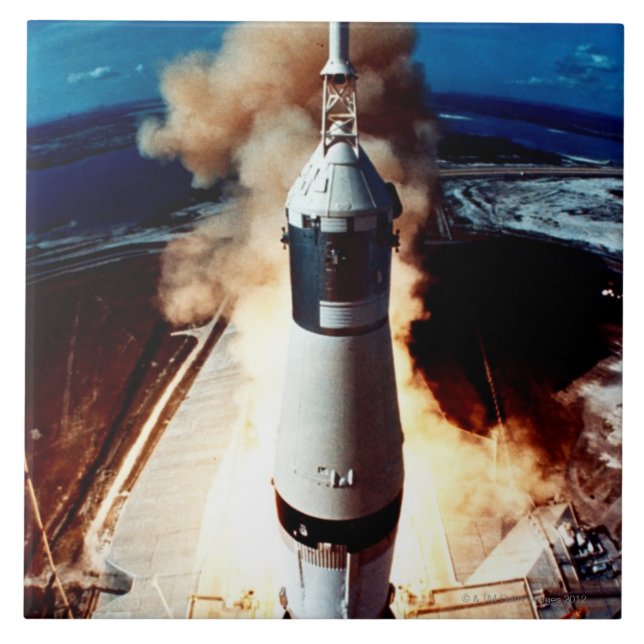 Azulejo De Cerâmica Lançamento de um Rocket 2 (Frente)