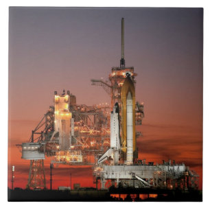 Azulejo De Cerâmica Lançamento do Red Sky for Space Shuttle Atlantis