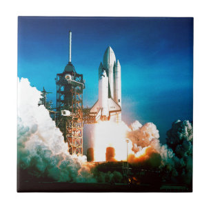 AZULEJO DE CERÂMICA LANÇAMENTO DO VAIVÉM ESPACIAL