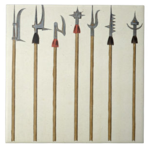 Azulejo De Cerâmica Lanças, lanças, halberds e partisanes, placa par