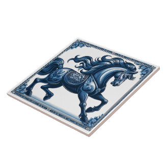 Azulejo De Cerâmica Lapis Stallion: Majestade Botânica
