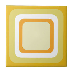 Azulejo De Cerâmica Laranja Amarelo Branco Retro
