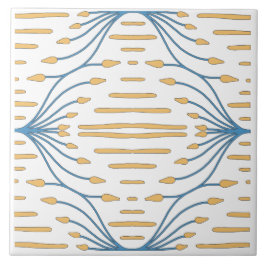 Azulejo De Cerâmica Laranja Azul Rosa Abstrato Mediterrâneo Espanhol