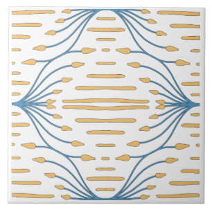 Azulejo De Cerâmica Laranja Azul Rosa Abstrato Mediterrâneo Espanhol