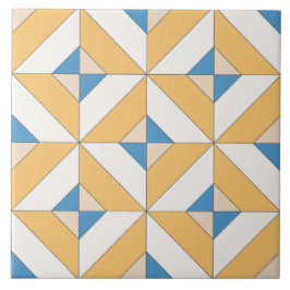 Azulejo De Cerâmica Laranja Azul Rosa Geométrico Mediterrâneo Espanhol